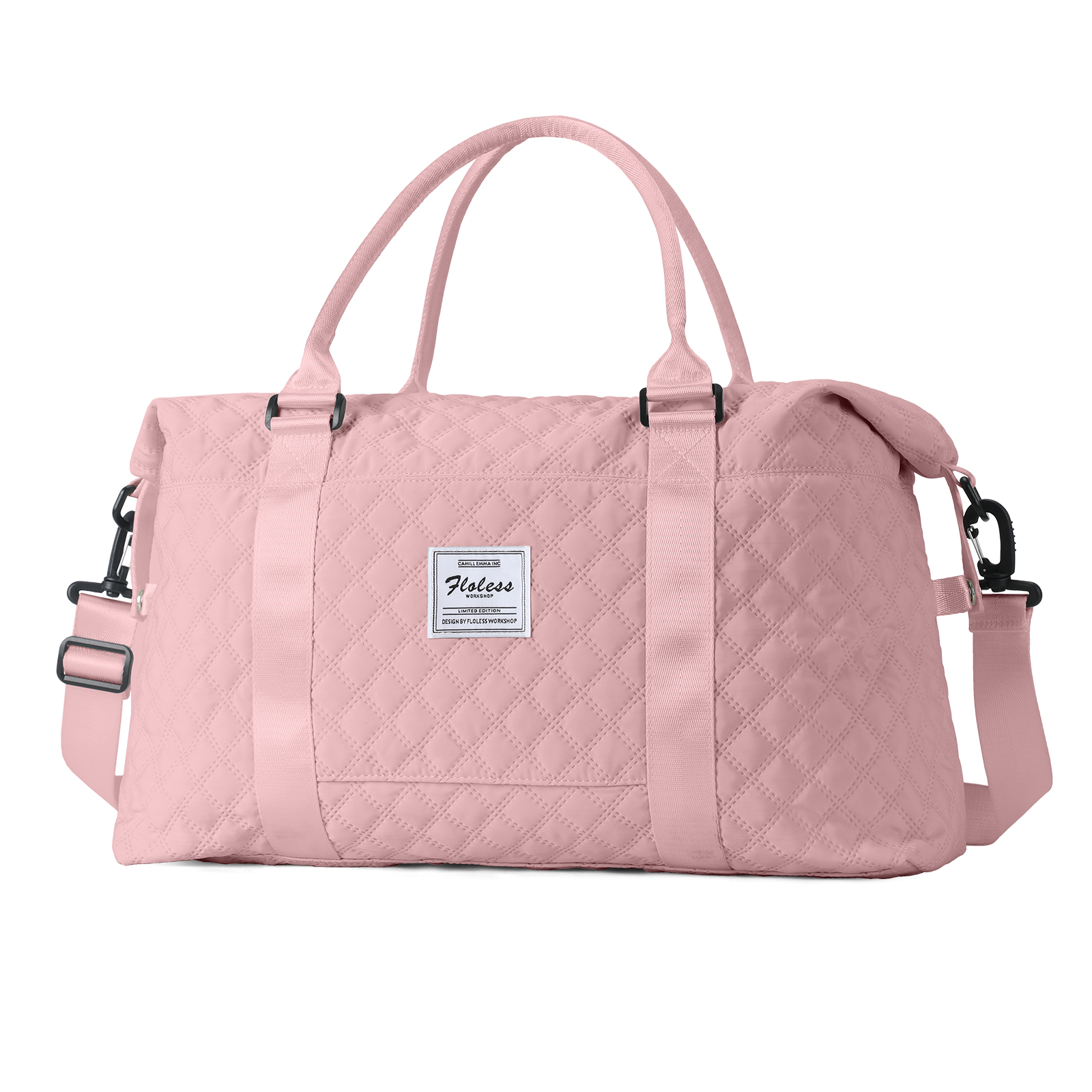 Hipack 20Inch CarryOn Rolling Duffle Bag Black