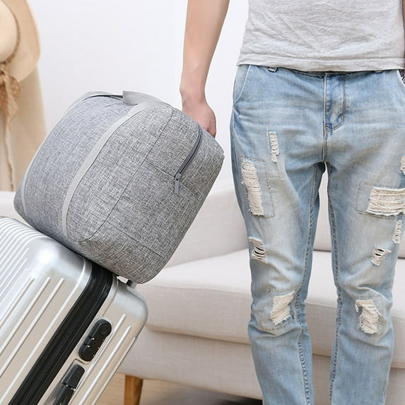 Travel Duffle Bag Waterproof Weekender Carry On Tote Bags for Women Sport Gym Bag for Men Overnight Luggage Bag with Trolley Sleeve Blue