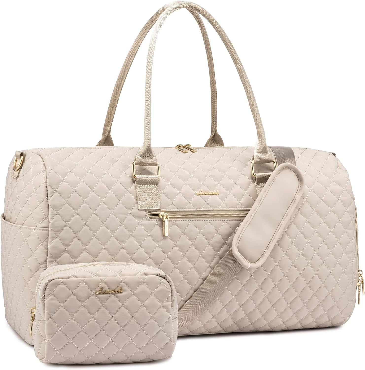 Travel Duffle Bag, Weekender Bag for Women with Toiletry Bag, Carry on Overnight Bag with Shoe Compartment, Gym Duffel Bag with Wet Pocket, Mommy Hospital Bags for Labor and Delivery