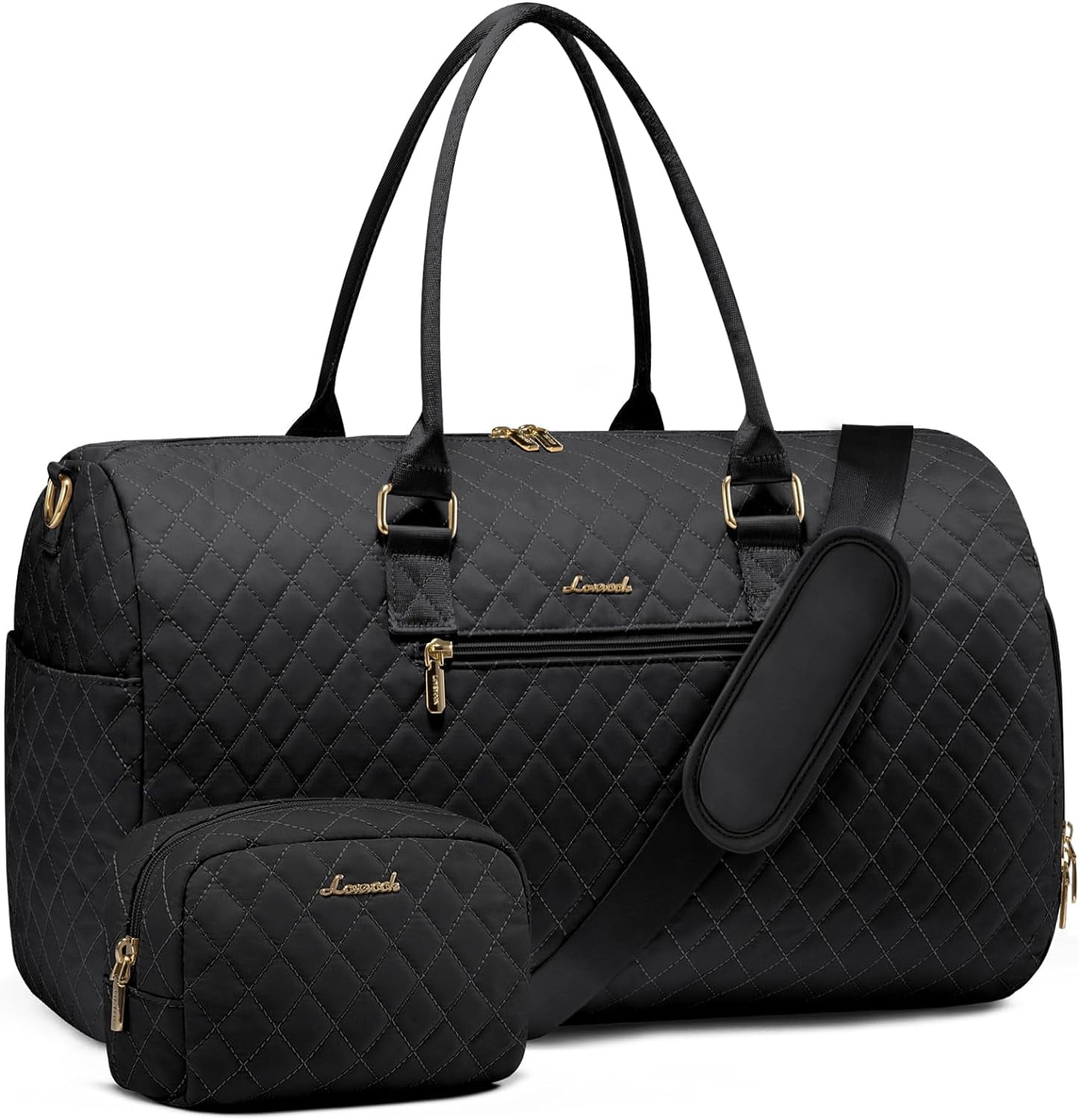 Travel Duffle Bag, Weekender Bag for Women with Toiletry Bag, Carry on Overnight Bag with Shoe Compartment, Gym Duffel Bag with Wet Pocket, Mommy Hospital Bags for Labor and Delivery
