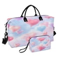 thumbnail image 1 of Travel Duffle Bag Weekender Bags Set with Large Organizer Bag and Cosmetics Pouch for Gym Trip Colorful Heart-shaped Balloons, 1 of 7
