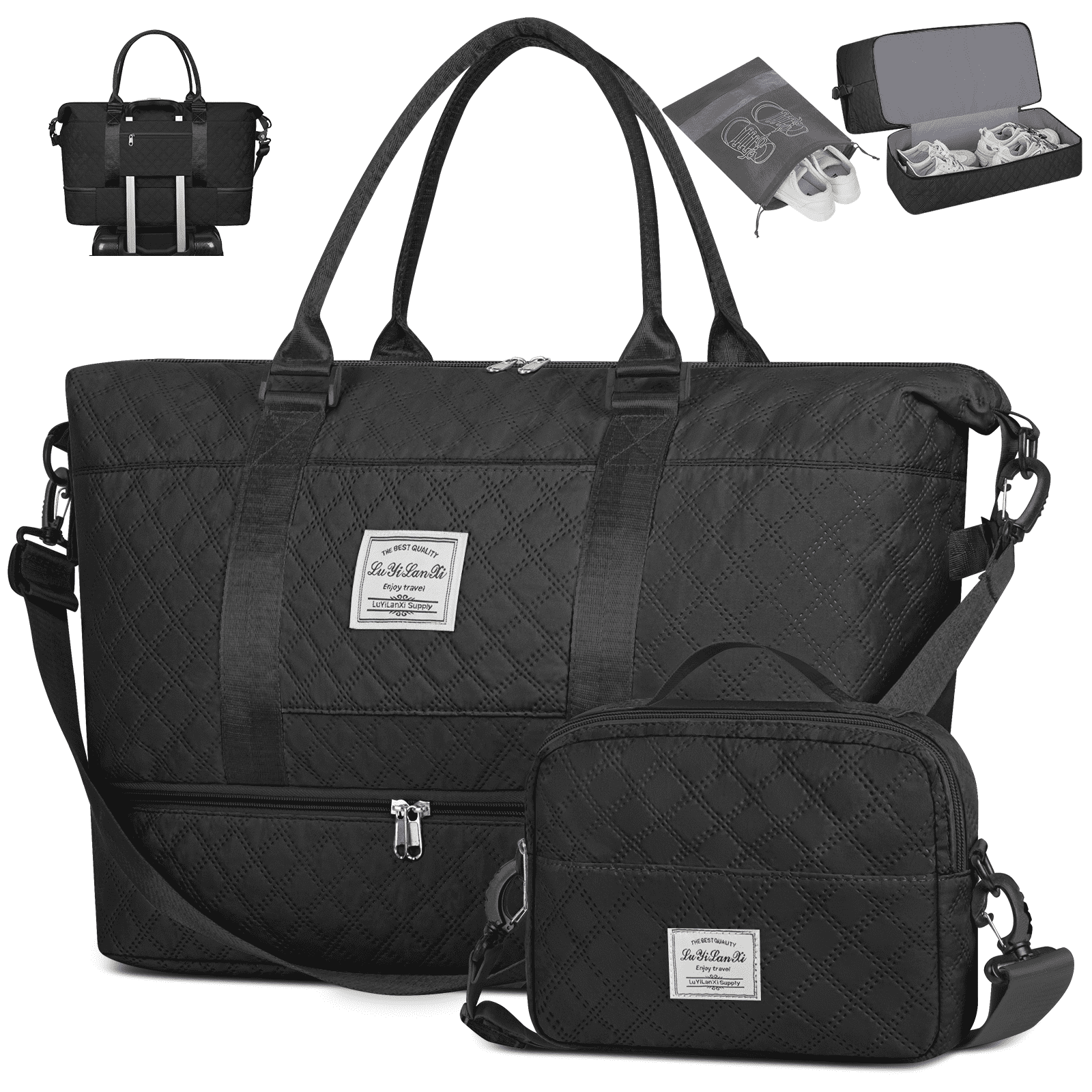 Weekender Bags for Women, Travel Duffel Bags with Shoe Compartment ...