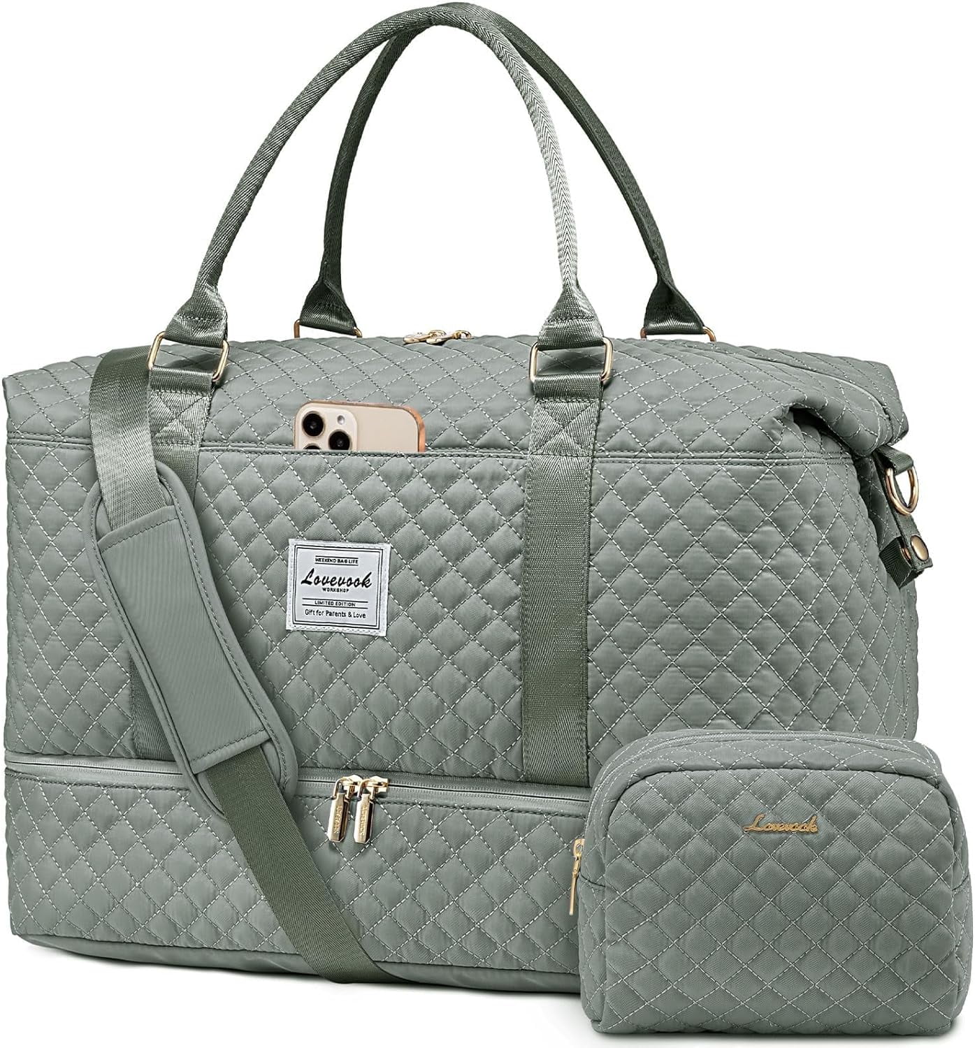 Travel Duffle Bag,Weekender Bags for Women with Shoe Compartment，Carry on Overnight Bag with Toiletry Bag,Gym Duffel Bag with Wet Pocket, Hospital Bags for Labor and Delivery