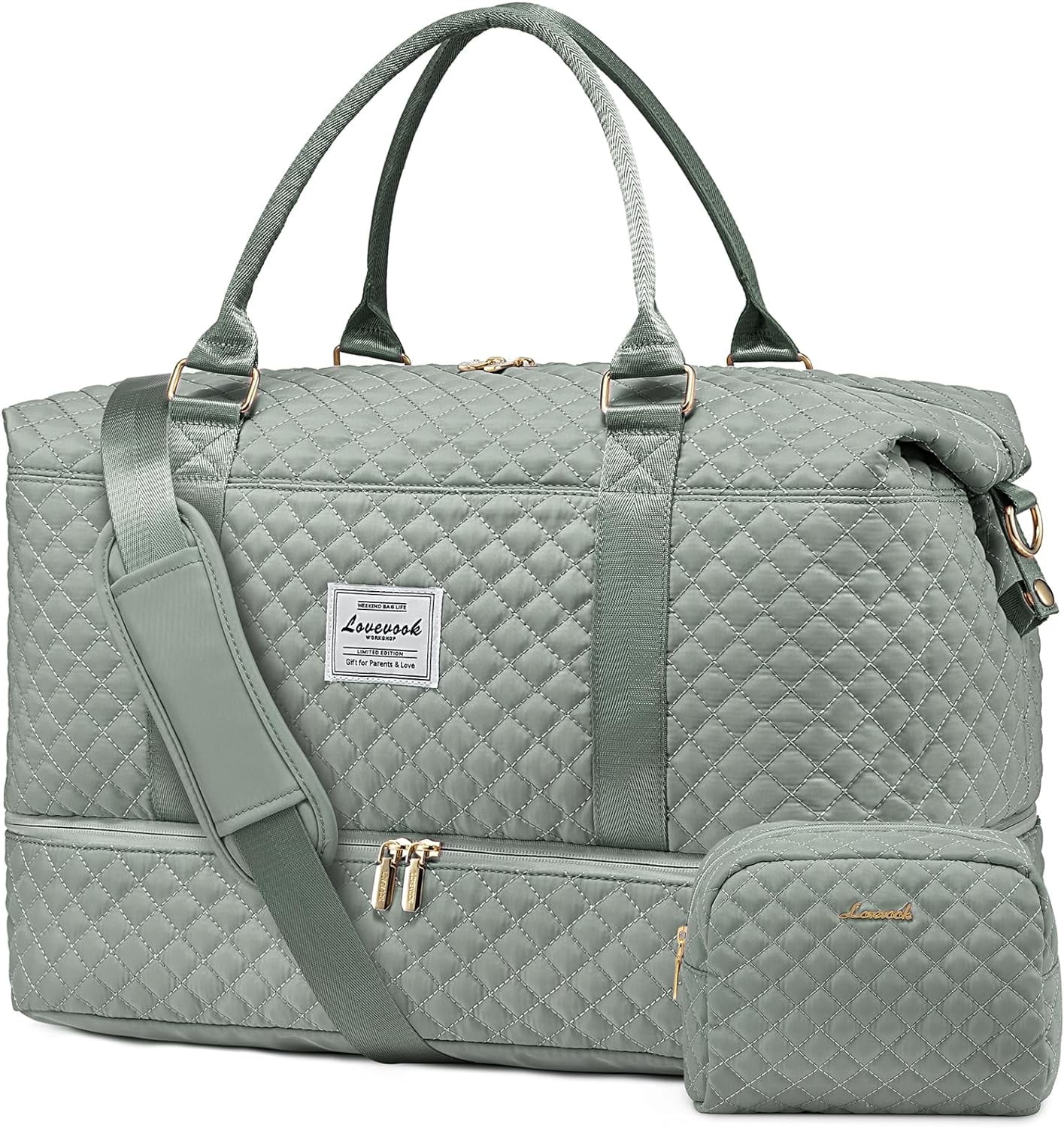 Travel Duffle Bag,Weekender Bags for Women with Shoe Compartment，Carry ...
