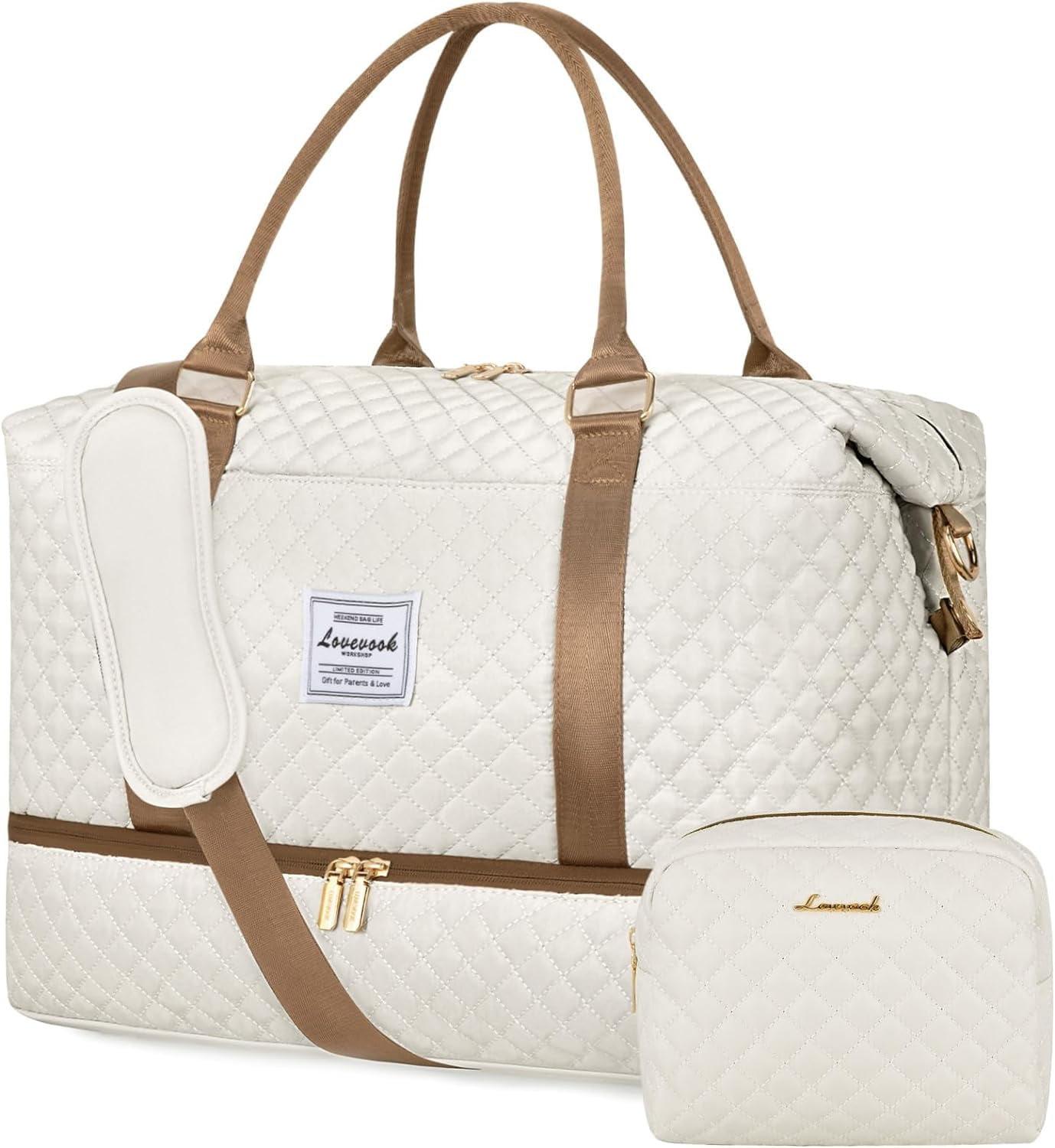 Travel Duffle Bag,Weekender Bags for Women with Shoe Compartment，Carry ...