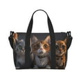 thumbnail image 1 of Travel Duffle Bag Wide Eyed Cartoon Cats Travel Tote Bags Carry on Luggage Waterproof Weekender Bags with Top Handle Adjustable Shoulde Strap for Travel Gym, 1 of 5