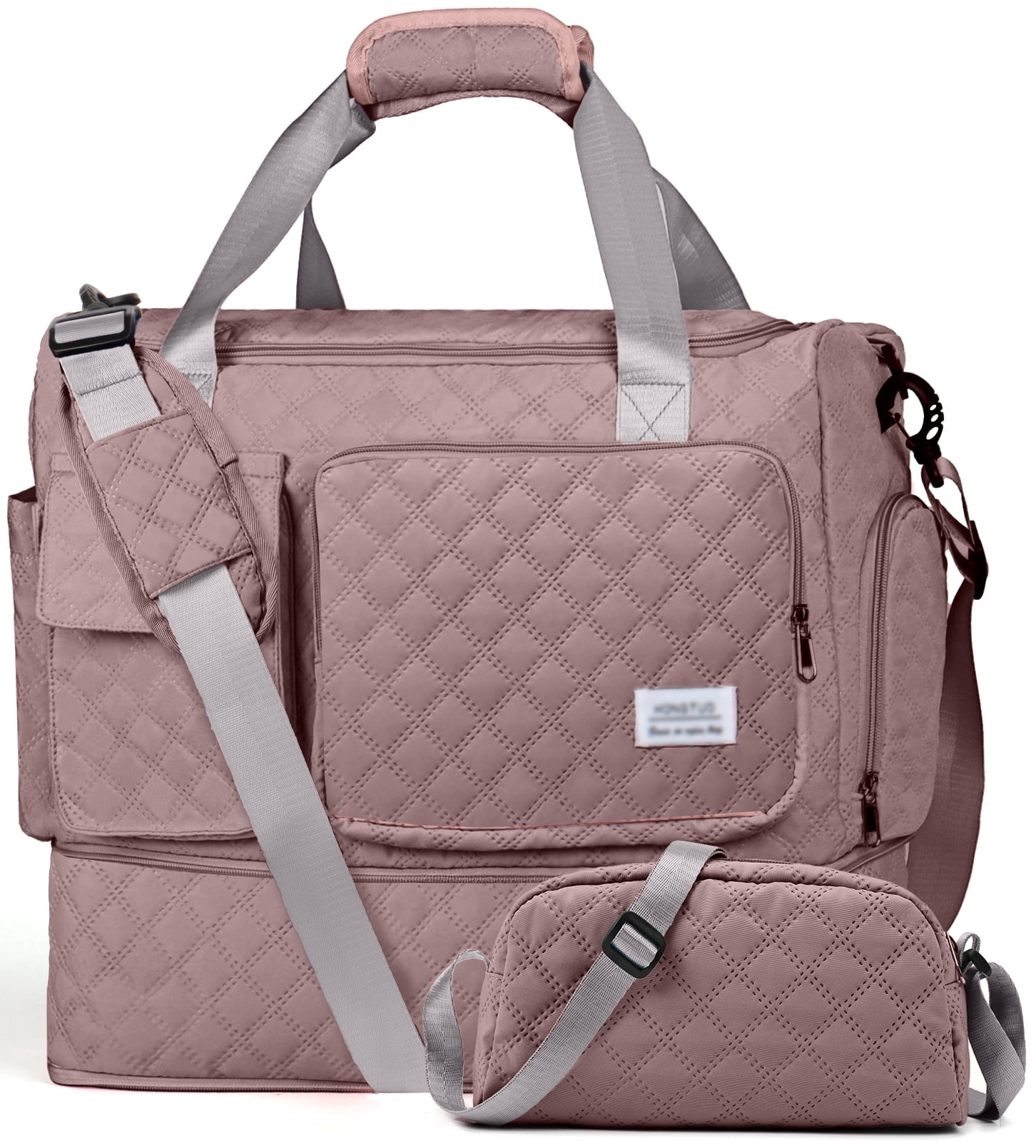 Gynky Travel Duffle Bag Weekender Bags for Women with Shoe Compartment Carry on Overnight Bag with Toiletry Bag Hospital Bag for Labor and Delivery Weekender Overnight Bag for Trave Sport Hospital