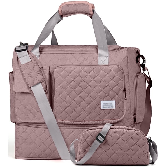 Gynky Travel Duffle Bag Weekender Bags for Women with Shoe Compartment Carry on Overnight Bag with Toiletry Bag Hospital Bag for Labor and Delivery Weekender Overnight Bag for Trave Sport Hospital
