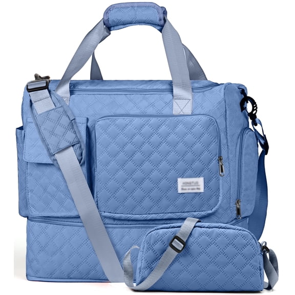 Gynky Travel Duffle Bag Weekender Bags for Women with Shoe Compartment Carry on Overnight Bag with Toiletry Bag Hospital Bag for Labor and Delivery Weekender Overnight Bag for Trave Sport Hospital