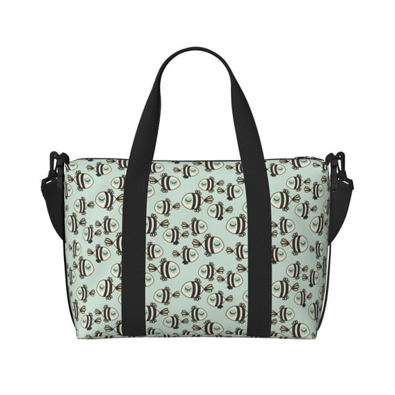 Travel Duffle Bag cartoon small fishes Travel Tote Bags Carry on Luggage Waterproof Weekender Bags with Top Handle Adjustable Shoulde Strap for Travel Gym