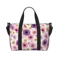 thumbnail image 1 of Travel Duffle Bag pink purple flowers Travel Tote Bags Carry on Luggage Waterproof Weekender Bags with Top Handle Adjustable Shoulde Strap for Travel Gym, 1 of 5