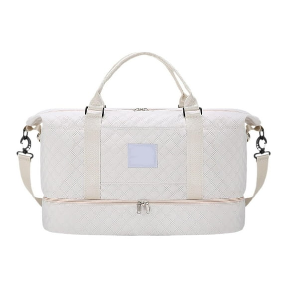 Travel Duffle Bag with Shoe Compartment, 18.5"x7.8"x 10.24" Weekender Tote for Women Men, Gym Duffle Bag with Wet Pocket