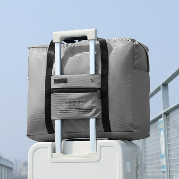 Travel Duffle,Foldable Luggage,Travel Storage Bag,Large Capacity Trolley Sleeve Design,Business Trip Airplane Portable Storage Duffle Bag