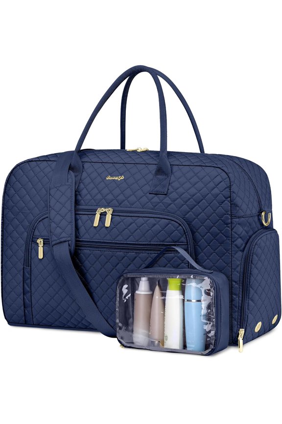 Travel Duffle Weekender Bags for Women - Weekend Bag Women with Shoe Compartment Carry Overnight Bag with Toiletry Bag Duffel Bags Wet Pocket for Gym Bags for Labor and Delivery