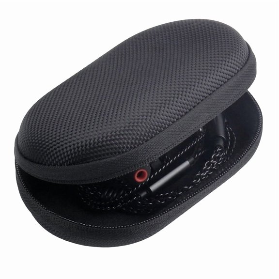 Travel Earphone Case For 64Audio Headsets with Rigid Zippered Shell and Space for Cable and Small Accessories