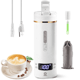 thumbnail image 1 of KYFIU Travel Electric Kettle, Portable Small Mini Tea Coffee Kettle Water Boiler, Constant Temperature Insulation Electric Cup, White, 1 of 9
