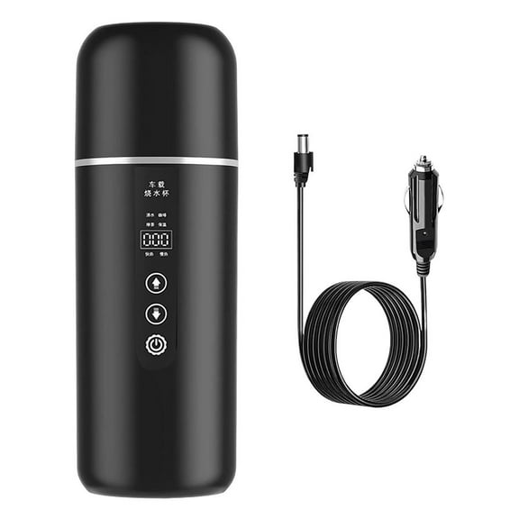 Travel Electric Kettle with Smart Temperature Control and Safety Features for Car and Truck Use