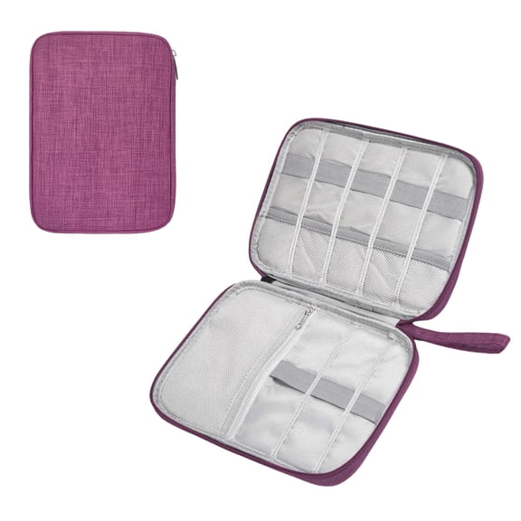 Travel Electronics Organizer, Portable Cable Management Bag with Multi-Compartments for Charging Cables, Chargers, Power Banks, Earphones & SD Cards, Essential Tech Pouch for Business & Travel