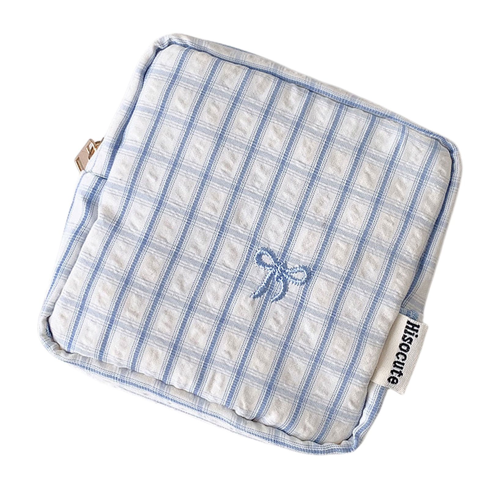 Lectangle Shape Travel Essentials Pouch with Compact Square Shape, Fabric Zip for ...