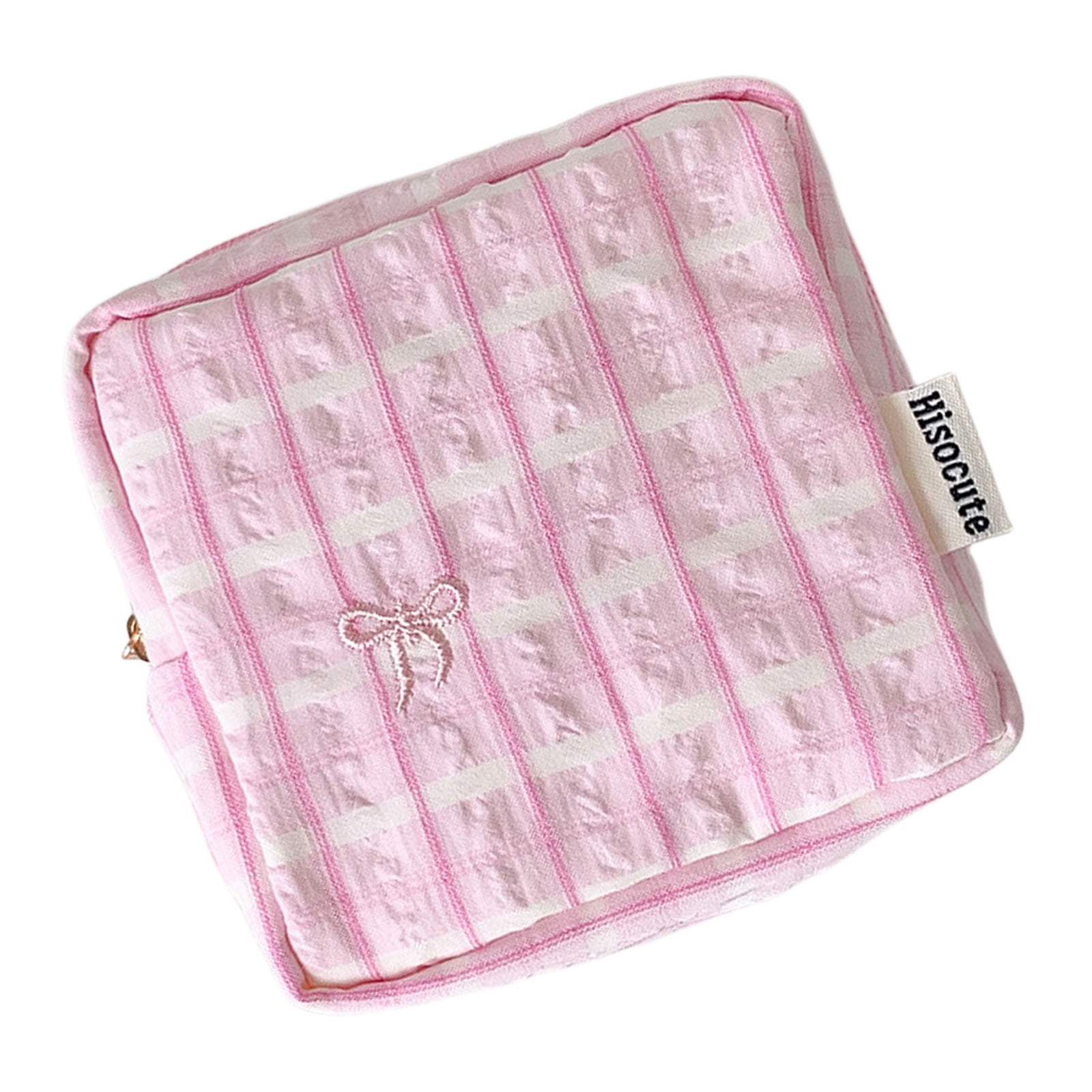 Lectangle Shape Travel Essentials Pouch with Compact Square Shape, Fabric Zip for ...