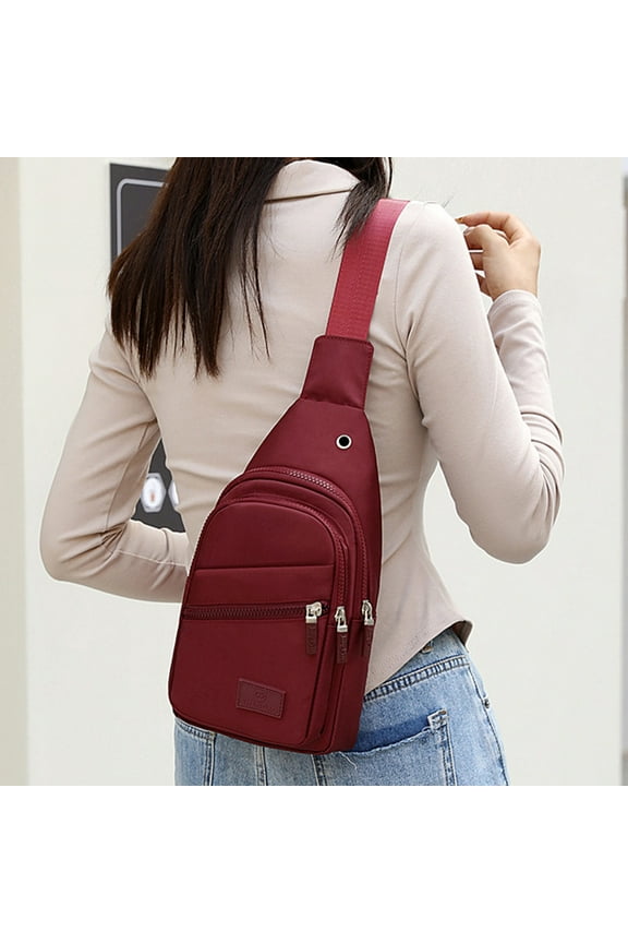 Travel Fashionable Chest Bag For Men, Women Lightweight Large Capacity Fabric Waterproofing Sling Bag Convenient Front Pack, Small Hiking Backpack Anti Theft Lightweight for Outdoors Travel