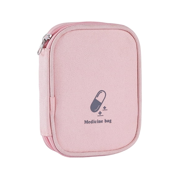 Travel First Aid Bag Empty Medicine Storage Bag Empty with Multiple Compartment Small First Aid Pouch with Zipper