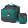 thumbnail image 1 of Empty First Aid Bag 2 pack, Travel Medicine Organizer Pouch, Portable Medical Storage Bag for Home, Car, Office, Camping, Green, 1 of 6