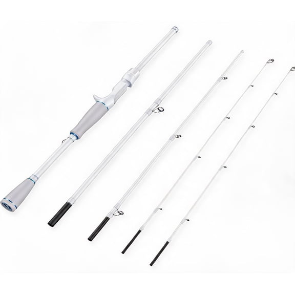 Travel Fishing Rod 7 Foot Medium-Heavy Multi-Piece Casting Rod with IM6 Graphite Blank Stainless Steel Guides Ceramic Rings EVA Handle