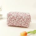 thumbnail image 1 of Travel Floral Cosmetic Bag Small Quilted Storage Pouch Portable Organizer For Makeup, 1 of 5