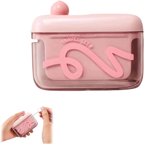 Travel Floss Picks Pop Up Dispenser with Case for Home TravelRed