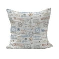 thumbnail image 1 of Travel Fluffy Throw Pillow Cushion Cover, Vintage Old Rubber Stamps Tourist Passport Visa Certificate Vacation Holiday Theme, Decorative Square Accent Pillow Case, 26" x 26", Multicolor, by Ambesonne, 1 of 5
