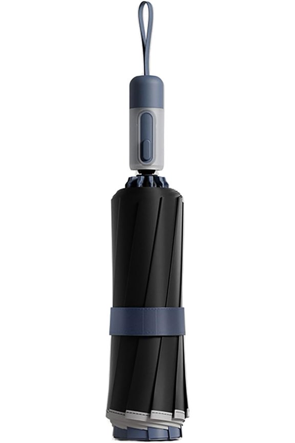 Travel Folding Inverted Umbrella, Compact Reverse With Reflective Stripe,Auto Open/Close, UPF 50+ UV Protection, Large Canopy, 10 Ribs,Rain & Sun,Suitable for Men, Women,Backpack/