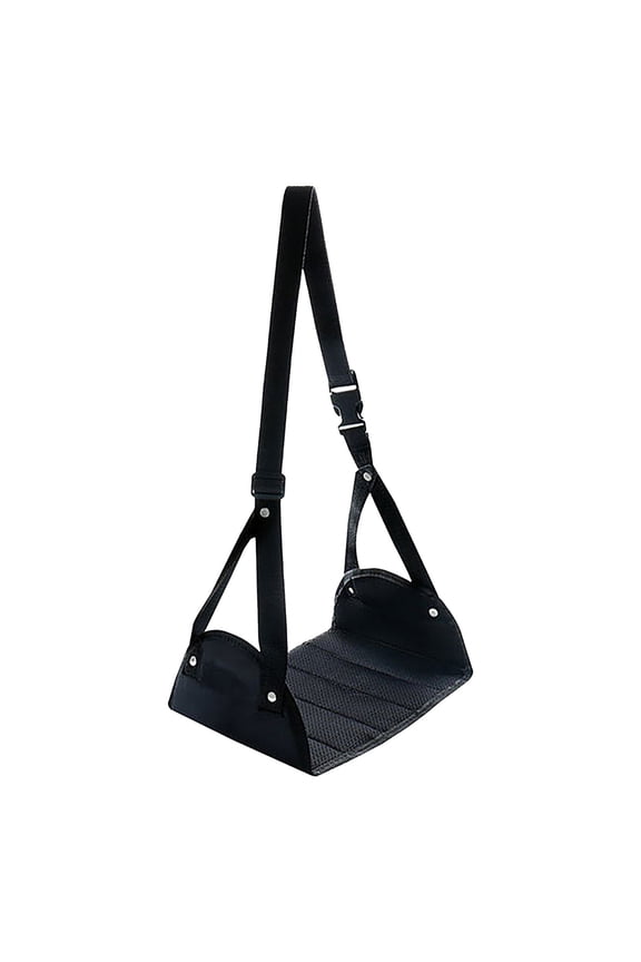 Travel Foot Bed, Outdoor High Iron Foot Rest With Adjustable Straps And Compact Design For Airplane, Train And Car Travel, 8.27X17.72In, Supports 110Lb