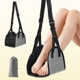 thumbnail image 1 of Travel Foot Rest Hammock, Adjustable Airplane Footrest With Foldable Design And Comfortable Support, Portable Leg Rest Sling for Flights Car Rides Office Work And Long Trips, 1 of 9