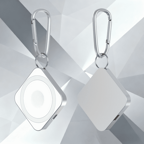 Travel-Friendly 3-in-1 Magnetic Charger with Hook （Silver）- USB-C/Lightning Dual Ports