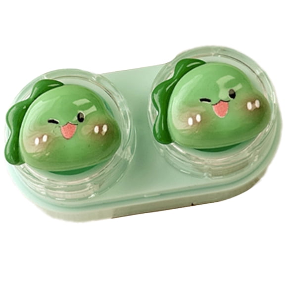 Travel Friendly Cartoon Contact Lenses Case Leakproof Hygienic Storage Case with Tweezer Wearing Tool for Daily Use