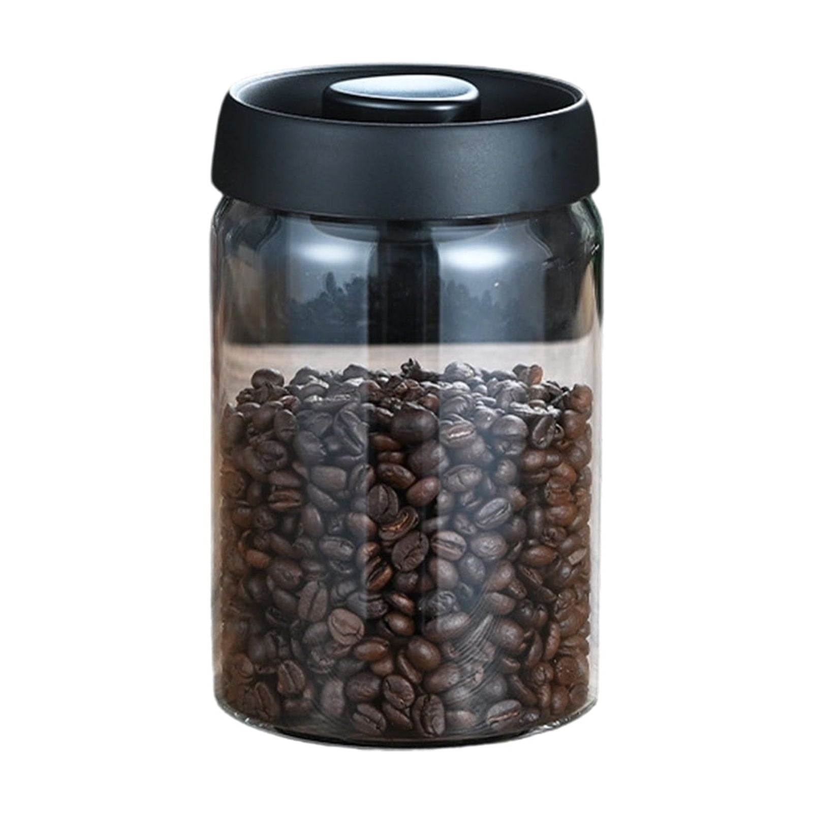 Travel Friendly Coffee Jar Leakproof Press Down Vacuum Seal Glass Container With Portable Design