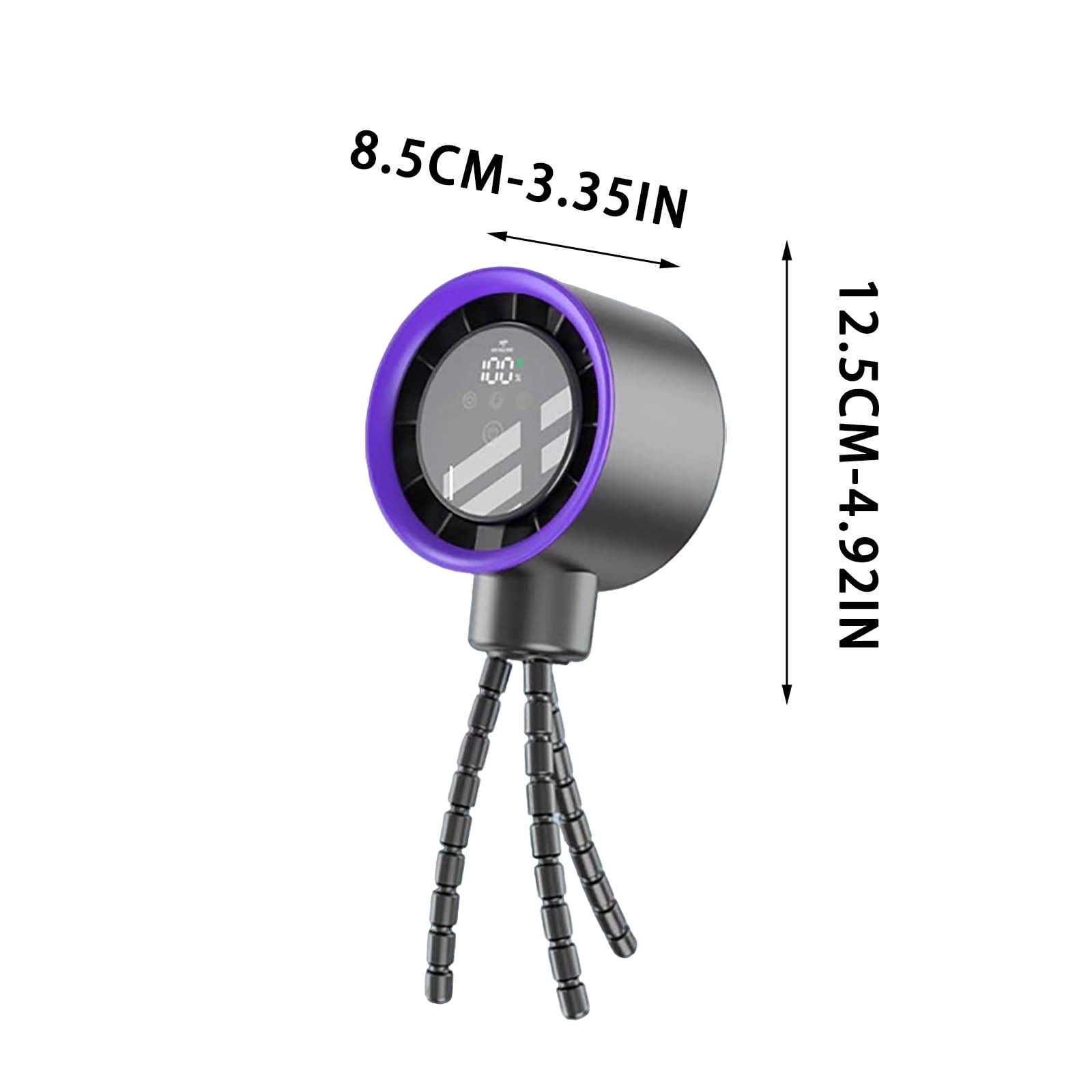 Travel-Friendly Oscillating Stroller Fan with Flexible Mount, Rechargeable 100-Speed Portable Fan, Safe Quiet Outdoor Cooling Fan for Stroller, Crib, Car Seat and Travel
