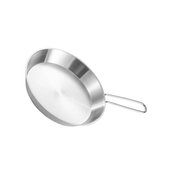 Travel Friendly Stainless Steel Frypan Nonstick Frying Pans with Removable Handle Kitchen Cookware Camping Supplies