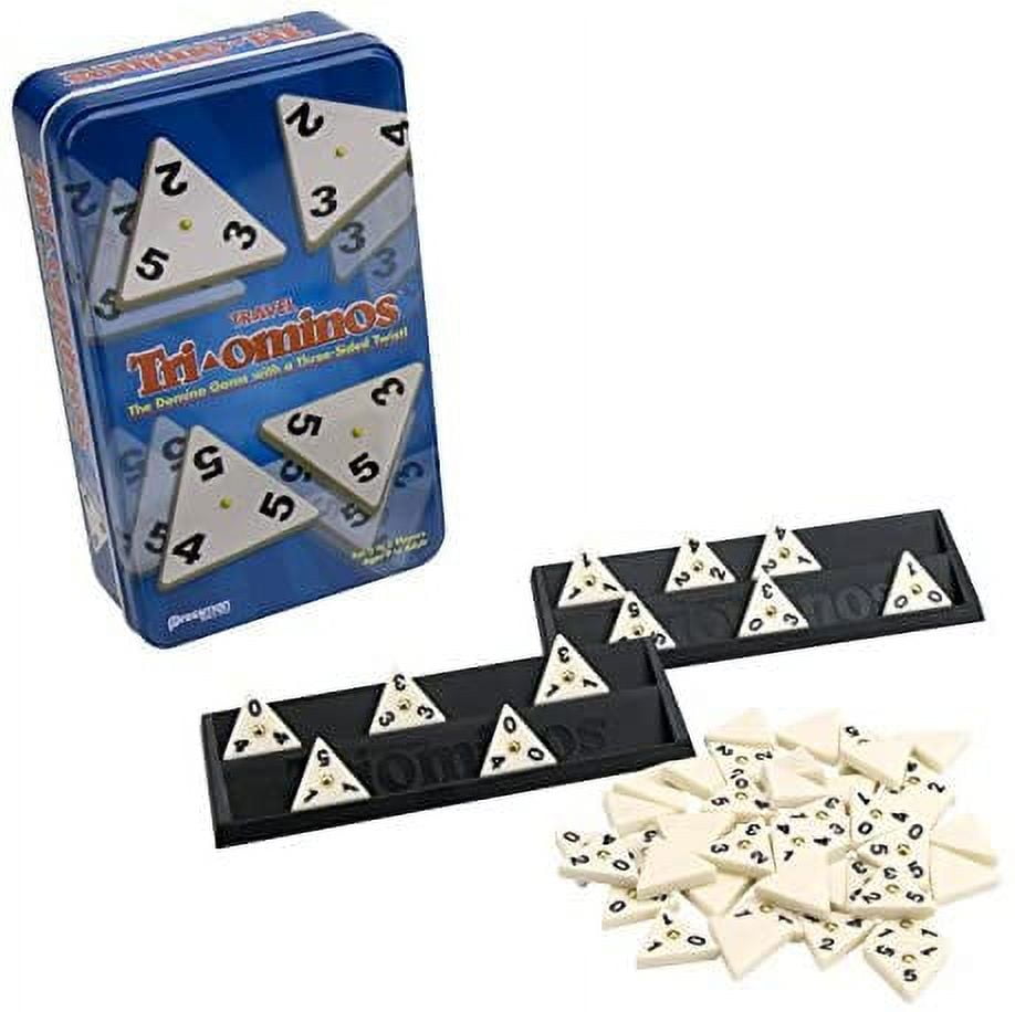 Pressman Deluxe Tri-Ominos Game - The Domino Game With a Three-Sided Twist