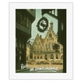 thumbnail image 1 of Travel to Germany (Reist in Deutschland) - The Roman (Römer) Old Town Hall - Frankfurt - Vintage Travel Poster c.1950s - Fine Art Rolled Canvas Print 16in x 20in, 1 of 4