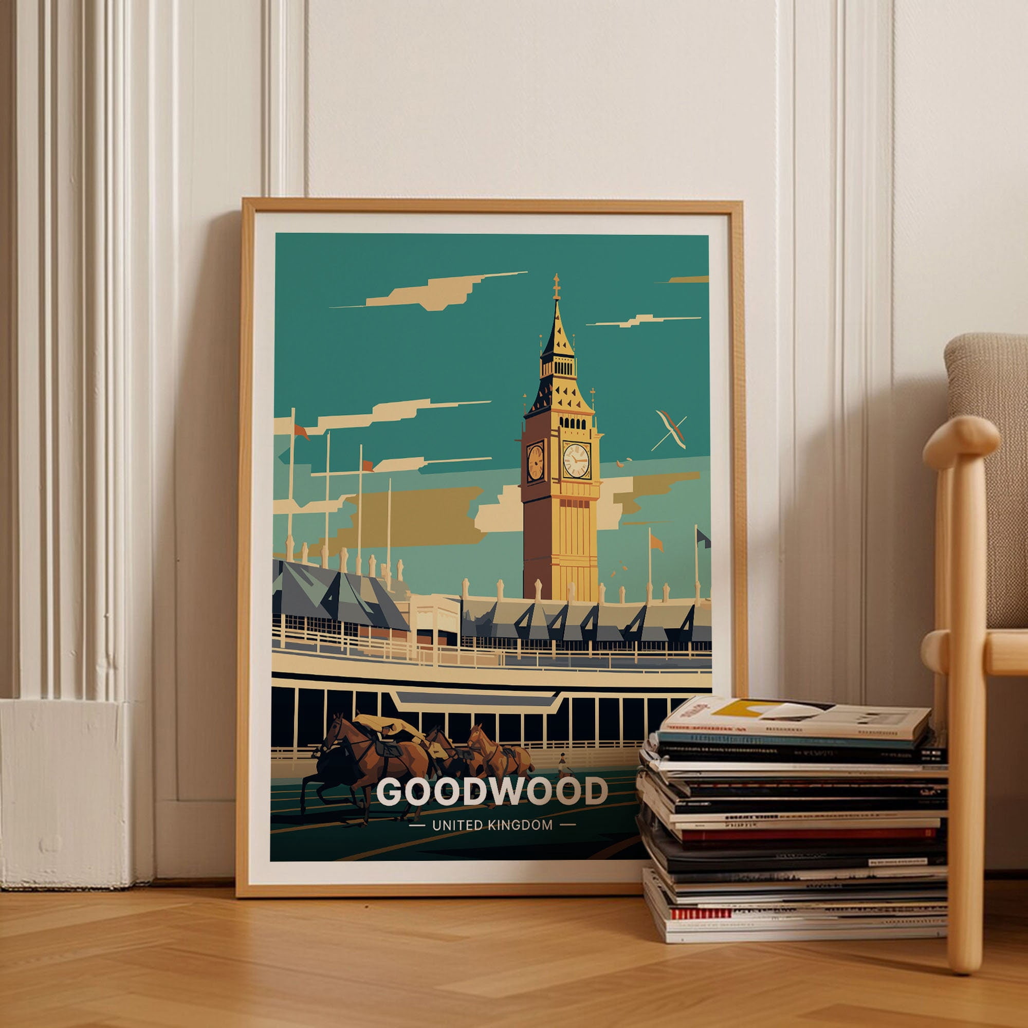 Travel Goodwood Racecourse UK Horse Racing C20-185 Poster , Poster ...