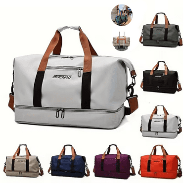 Travel Gym Bag for Women,Portable Travel Duffle Bag with Shoe Compartment & Wet Pocket,Carry On Weekender Overnight Tote Bag for Women,Men,Travel,Workout,Yoga,Swimming