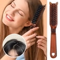 thumbnail image 1 of Travel Hair Brush Portable Folding Comb Boar for All Hair Types Mini Pocket Size Shine Brush for Men Women, 1 of 8
