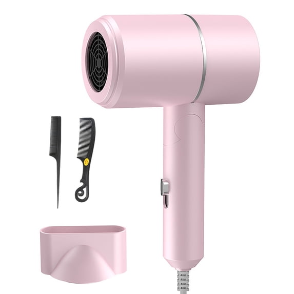 Travel Hair Dryer with Ionic Technology, Portable 700W Blow Dryer for Home and Salon Use with 2 Comb Attachments
