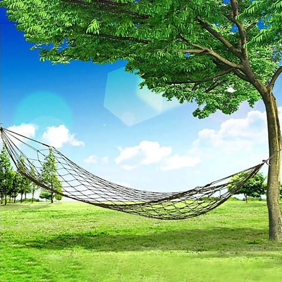 Travel Hammock,Camping Hammock, Outdoor Sport Hammock Army Green Net Mesh Nylon Sleeping Bed with Hooks for Garden Beach Camping Hunting Hiking Traveling(230*80, fine 4mm)