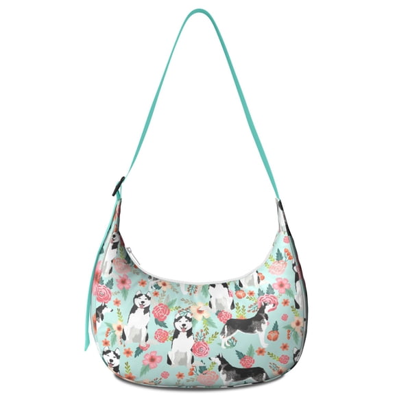 Travel Handbag for Women – Adjustable Strap, Large Capacity, Dog print design, Cute puppy pattern, Funny, Vintage dog illustration Style Bag