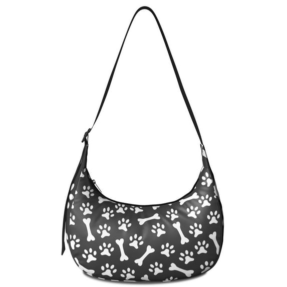 Travel Handbag for Women – Adjustable Strap, Large Capacity, Dog print design, Cute puppy pattern, Funny, Vintage dog illustration Style Bag