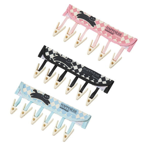 Travel Hanger Clips, Cruise Ship Essentials Portable Folding Clothes Hanger Clips Towel Drying Rack Sock Dock Swimsuit Drying Rack Hanger with 6 Clips Pack of 3 (Animals)
