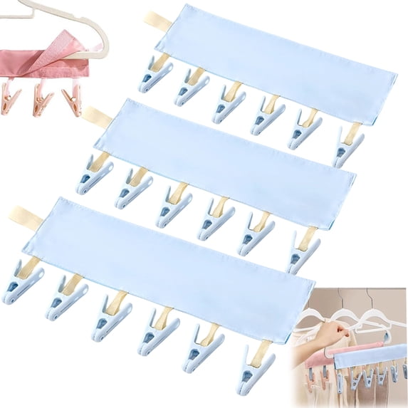 Travel Hangers Foldable Portable Folding Travel Hangers with 6 Clips 3 Pack Compact Foldable Clothes Drying Rack for Cruise Hotel Indoor Outdoor Travel Storage